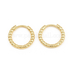 Latón pendientes de aro Huggie&nbsp;KK-CBA8324-18B-G