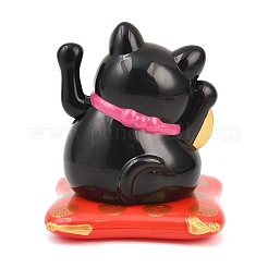Figurines maneki-neko en plastique ABS alimentées à l'énergie solaire&nbsp;LS-DJEW-B017-01A-04