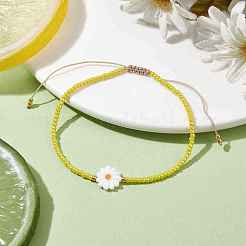 Braccialetti con perline intrecciate con conchiglie naturali e semi di vetro&nbsp;BJEW-JB09921-01