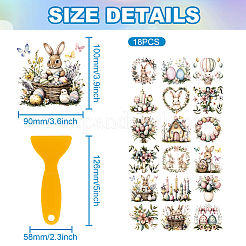 18 pezzo di carta sagomata in plastica&nbsp;DIY-WH0610-021