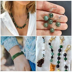1 hebra de cuentas de jade africano natural&nbsp;G-TA0003-50A