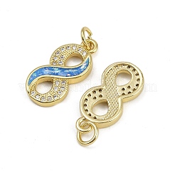 Латунные микропроволочные кубические циркониевые подвески из эмали&nbsp;KK-L249-01G