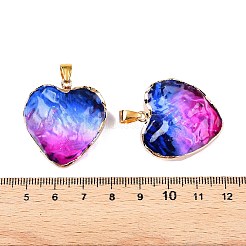 Подвески из светло-золотого латунного стекла&nbsp;GLAA-N001-24E