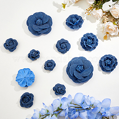 16 pz 4 stili fiori in tessuto denim&nbsp;DIY-FH0007-68B