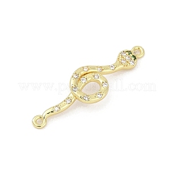 Подвески-змейки из латуни с прозрачным и зеленым кубическим цирконием&nbsp;KK-D317-149G