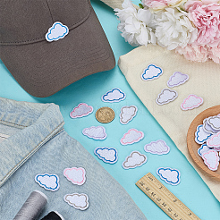 40 шт. 4-х цветные заплатки из полиэфирной ткани&nbsp;PATC-FG0003-11