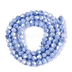 Fili di perle di vetro bicono galvanizzate anti-ossidazione&nbsp;EGLA-T021-4mm-16-15