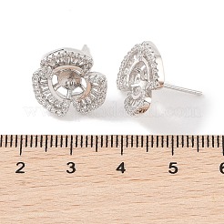 925 risultati di montature per orecchini in argento sterling con micro pavè di zirconi cubici&nbsp;STER-B003-18P
