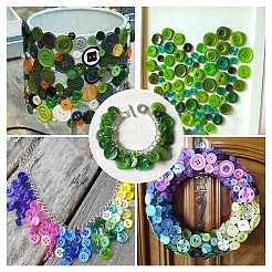 Плоские круглые пуговицы из смолы&nbsp;BUTT-TAC0017-01F