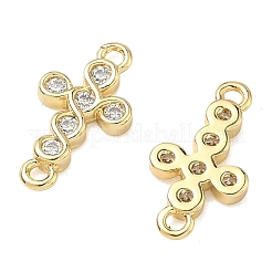 Латунные микропаве прозрачные подвески с фианитом&nbsp;KK-H259-02B-G