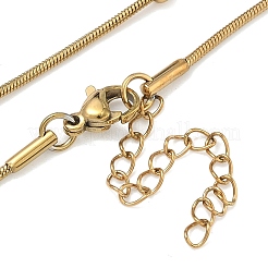 Colliers à chaîne serpent en acier inoxydable 201&nbsp;NJEW-R266-04G-1