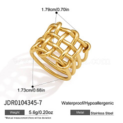 Anillos de dedo huecos de acero inoxidable 304 para mujer&nbsp;WG833FA-01