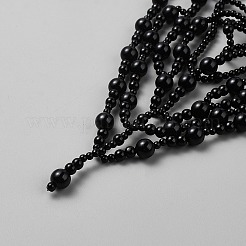 Chaîne de cheveux en perles en plastique pour chapeau de mariée&nbsp;OHAR-WH20003-06A