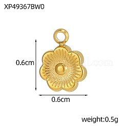 Подвески-цветы из нержавеющей стали 304&nbsp;STAS-OY004-51G