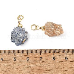 Pendentifs en agate druzy naturelle électrolytique&nbsp;PALLOY-JF05985