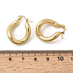 Овальные серьги-кольца из нержавеющей стали 201&nbsp;EJEW-Z151-05G