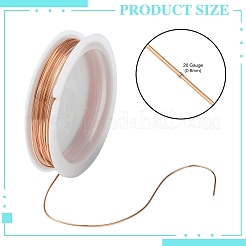 Fil de bijoux en cuivre rond&nbsp;CWIR-S002-0.8mm-03