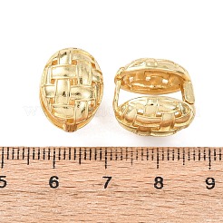 Плетеные овальные латунные серьги-кольца&nbsp;EJEW-H178-12G