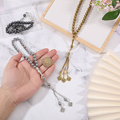 3 шт. браслеты с подвесками-узлами из сплава 3 цветов&nbsp;BJEW-PH0004-70