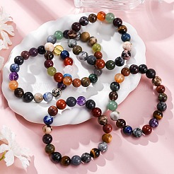 Stretch-Armbänder aus natürlichen und synthetischen Edelsteinperlen für Frauen und Männer&nbsp;BJEW-F490-01B