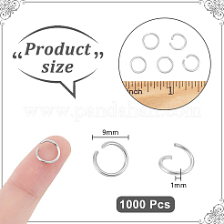 1000 pieza de anillos de salto abiertos de acero inoxidable 304&nbsp;STAS-UN0063-01
