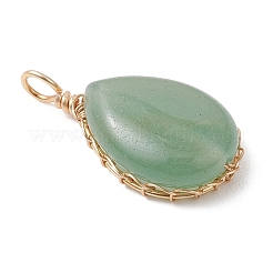 Естественный зеленый авантюрин подвески&nbsp;PALLOY-JF04776-02