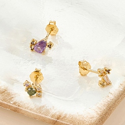 Eleganti orecchini s925 in argento con diamanti&nbsp;KH6473-7