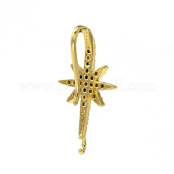 Стойки покрытие латунь проложить кубический цирконий серьги крючки&nbsp;X-KK-O143-21G