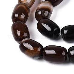 Окрашенные натуральные полосатые агатовые бусы&nbsp;G-T144-44B