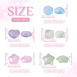 50шт 25 стиля непрозрачные кабошоны из смолы&nbsp;CRES-BT0001-04