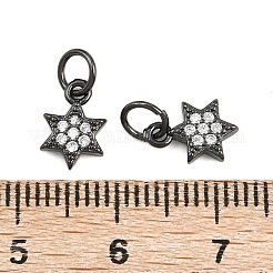 Messing Mikro ebnen Zirkonia Anhänger&nbsp;ZIRC-K070-41B