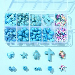 Синтетические бирюзовые бусины&nbsp;DIY-FS0005-93