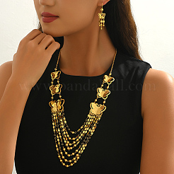 Комплекты из серег из сплава и многослойных ожерелий для женщин&nbsp;VC8959-1