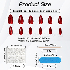 1 sachet de faux ongles à effet œil de chat en plastique ABS&nbsp;MRMJ-CP0001-64
