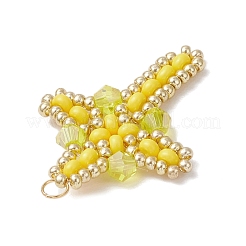 Подвески-кресты из стеклянного бисера&nbsp;PALLOY-MZ00826-05