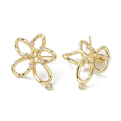 Латунные серьги с цирконом&nbsp;LS-KK-B087-12G