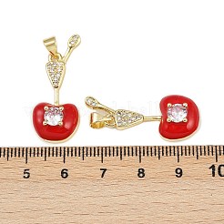 Латунные микро проложить кубического циркония подвески&nbsp;KK-C095-06G