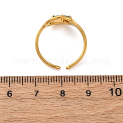 Verstellbare Manschettenringe aus 304 Edelstahl für Damen&nbsp;RJEW-B126-06G-01