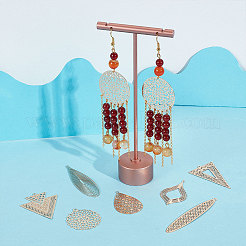 32 шт. 8 стильных подвески из латуни с филигранным покрытием на стойке&nbsp;KKC-UN0001-02