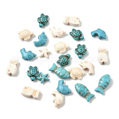 80 шт. 8 стиля синтетических бирюзовых&nbsp;G-FP0001-06