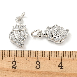 Покрытие стойки латунь микропаве прозрачные подвески из кубического циркония&nbsp;KK-B093-18P