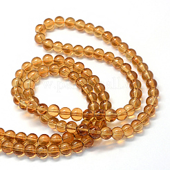 Выпечки окрашенные прозрачные стеклянные нити круглый шарик&nbsp;LS-DGLA-Q022-6mm-05