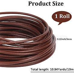 Cordone rotondo in pelle di vacchetta da 10 m&nbsp;WL-CL0001-32B-01