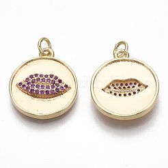 Латунные микро проложить кубического циркония подвески&nbsp;KK-S356-019G-NF