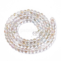 Trasparenti a spruzzo dipinto fili di perle di vetro&nbsp;GLAA-N035-03A-B07