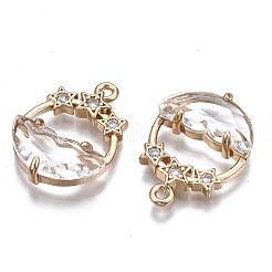 Граненые прозрачные стеклянные подвески&nbsp;GLAA-T020-18H