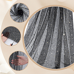 10 mètre de tissu en maille polyester à motif étoiles et lune&nbsp;DIY-PH0038-06A