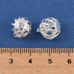 Подвески в виде клетки из латунных стеклянных бусин&nbsp;KK-T080-30S