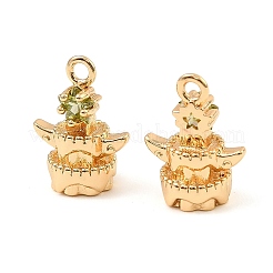 Латунные микро проложить кубического циркония подвески&nbsp;KK-C155-17G-04