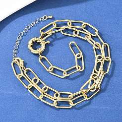 Латунные цепочки-скрепки и лариаты&nbsp;NJEW-H087-06D-G